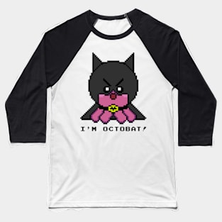 Batman-inspired Cute Octopus Pixel Baseball T-Shirt